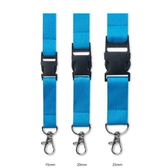 Flat Ribbed Screen-Print Polyester Lanyard