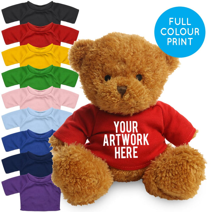 James II Teddy Bear with Printed Tee, 18cm
