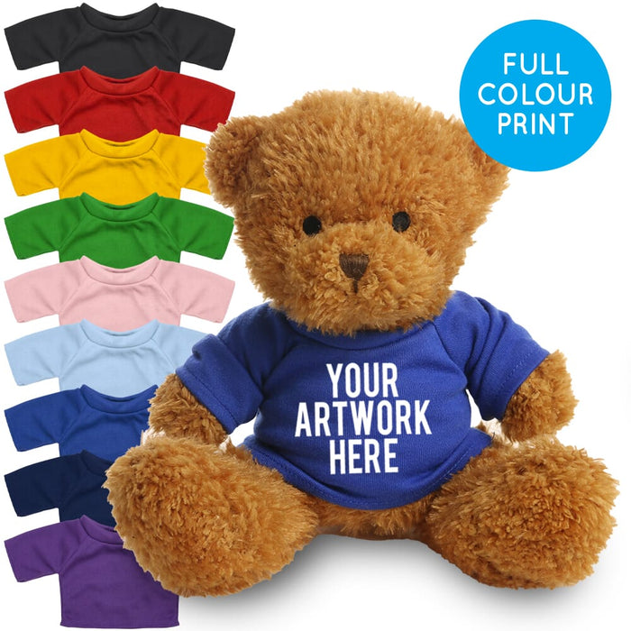 James II Teddy Bear with Printed Tee, 18cm