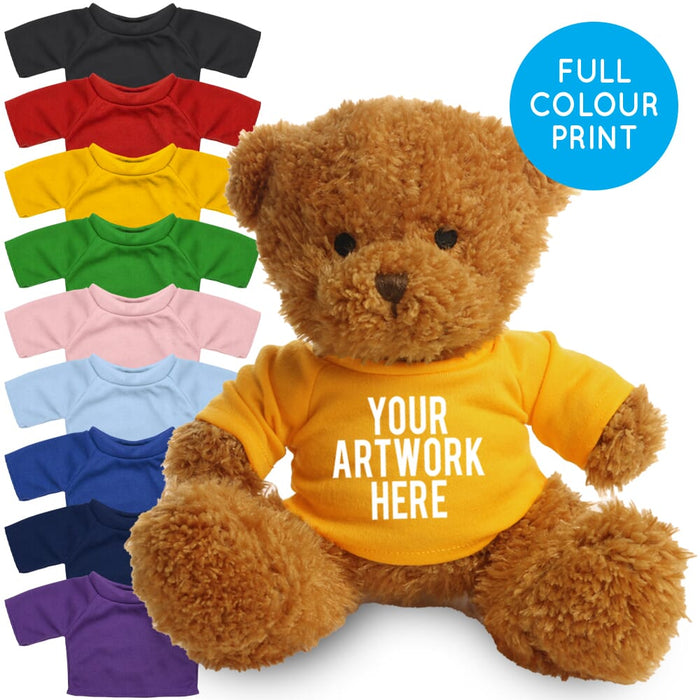 James II Teddy Bear with Printed Tee, 18cm