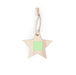 Flat Wooden Hanging Ornament with a fourth branding print area marked in green