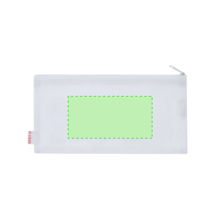 Colouring-In Pencil Case with a second branding print area marked in green