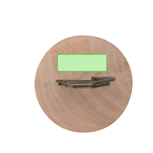 Wooden Christmas Photo Clip with the branding print area marked in green