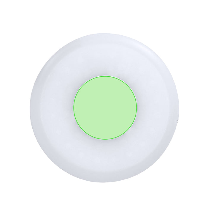 Portable LED Light with a second branding print area marked in green