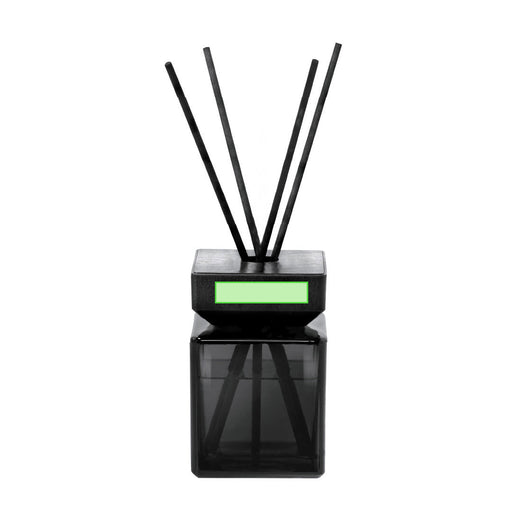 Aromatic diffuser with the branding print area marked in green