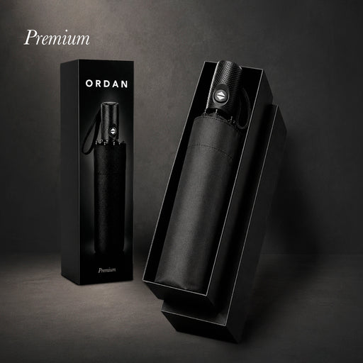 Black automatic folding umbrella