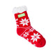 Christmas Slipper Socks with a second branding print area marked in green
