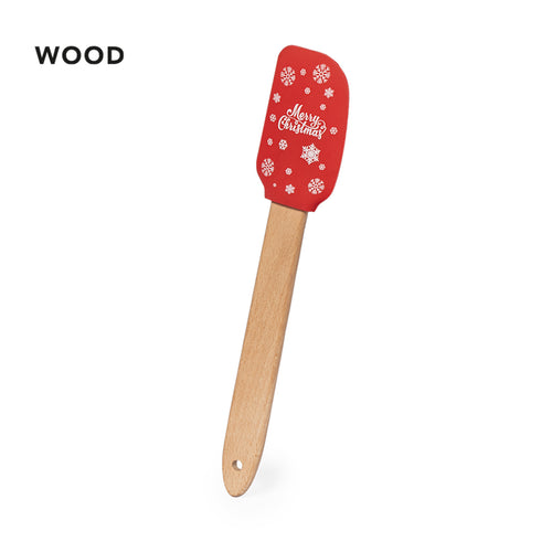 Christmas Spatula with Wooden Handle