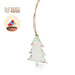 Tree-shaped seed paper Christmas ornament with a twine hanger