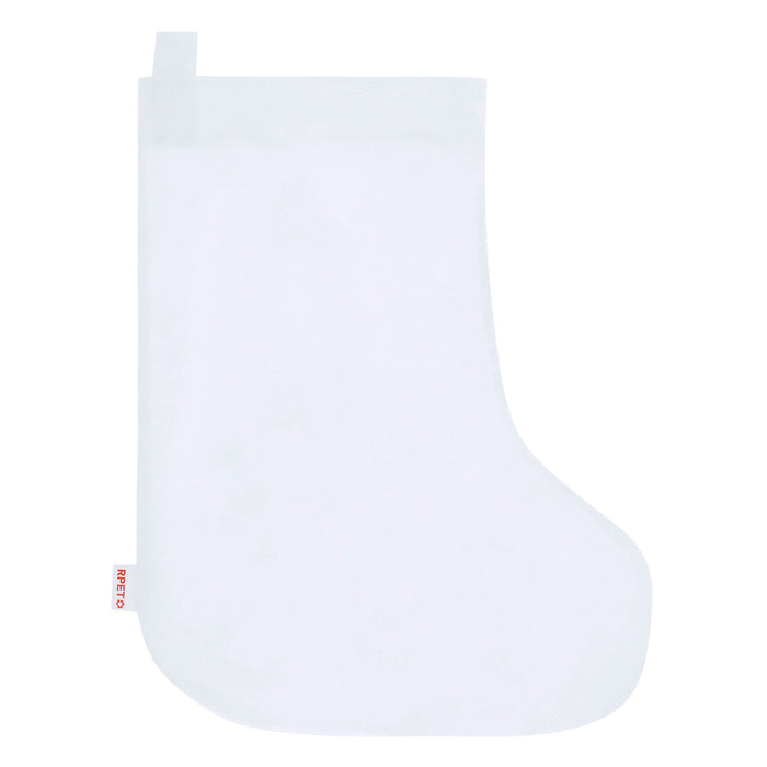 Plain white Christmas stocking