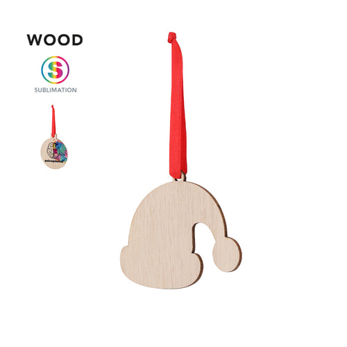 Wooden Santa Hat Ornament