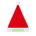 Red Santa hat with white trim and pom-pom, print area marked on the trim