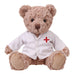 Nurse Teddy Bear front view in white nurse uniform