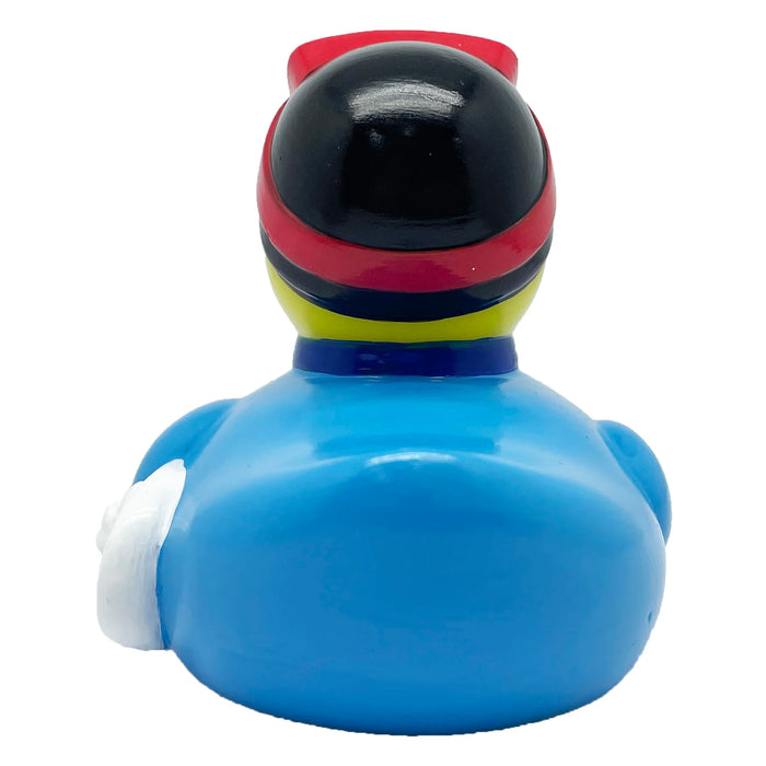 Branded snowboard rubber duck – additional angle