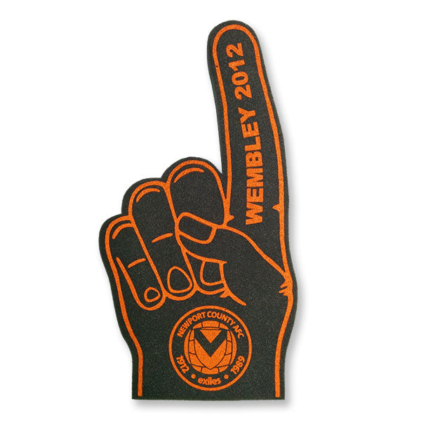 Printed foam hand for brand promotion at UK events and sports