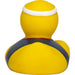 Basketball rubber duck bath toy – back view showing logo position