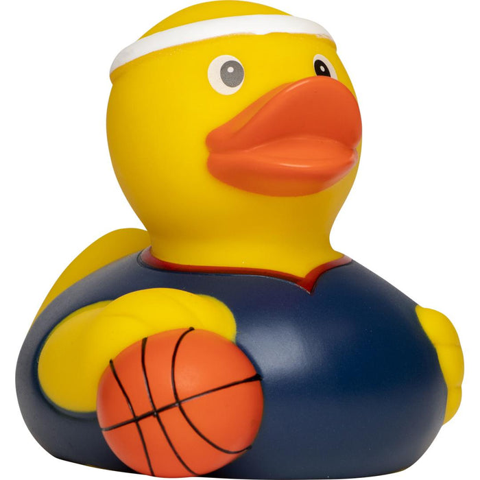 Basketball themed rubber duck – side angle
