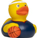 Basketball themed rubber duck – side angle